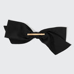 recycled fabric bow hair clip- black