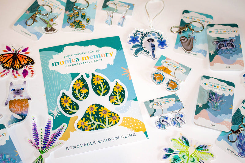 anchor floral keychain