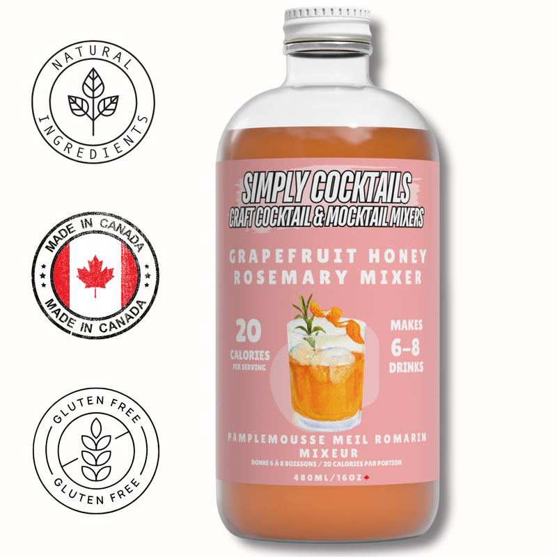 grapefruit rosemary - cocktail/mocktail mixer