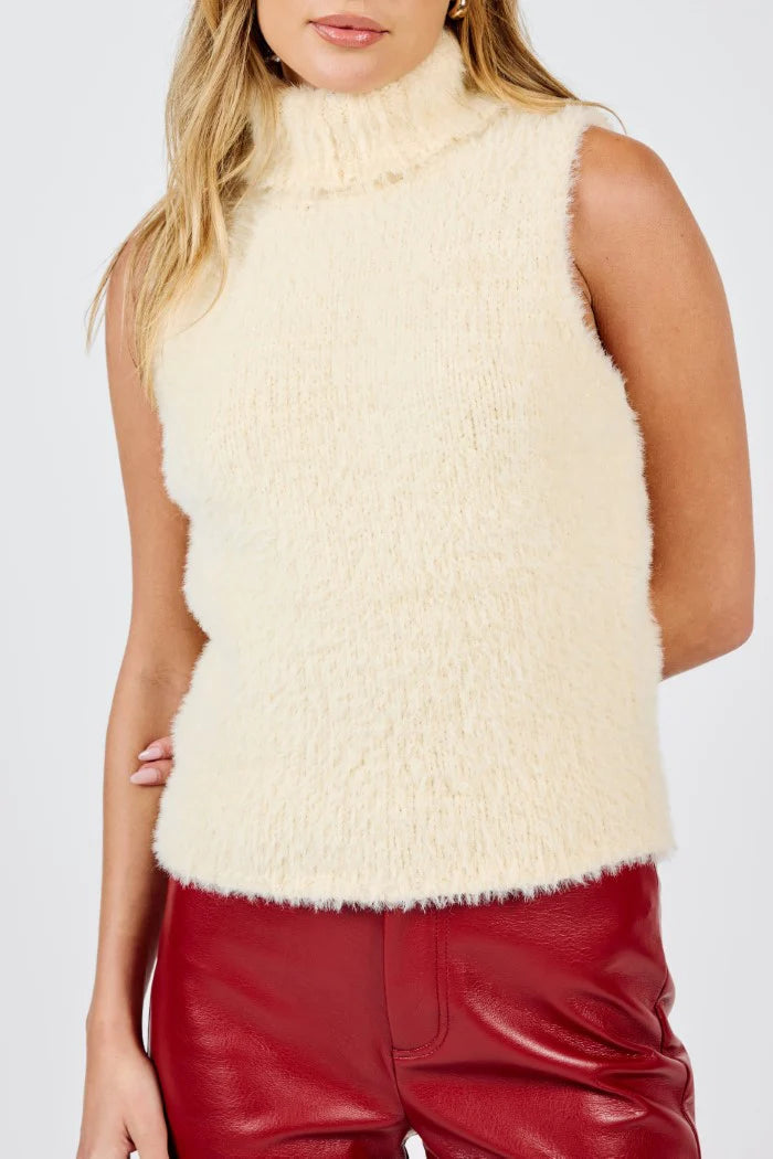 lexie sleeveless turtleneck sweater