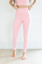 ultimate ribbed legging- bubblegum