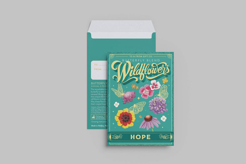butterfly wildflowers (hope) - floriography seed packet