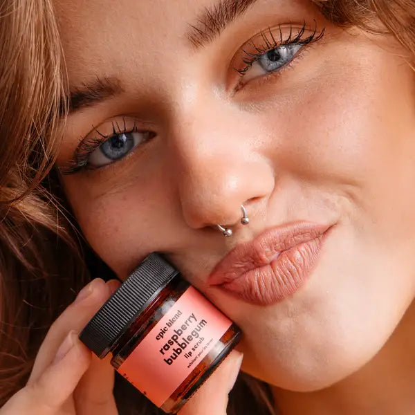raspberry bubblegum lip scrub