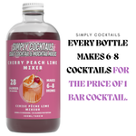 cherry & peach with lime - cocktail/mocktail mixer