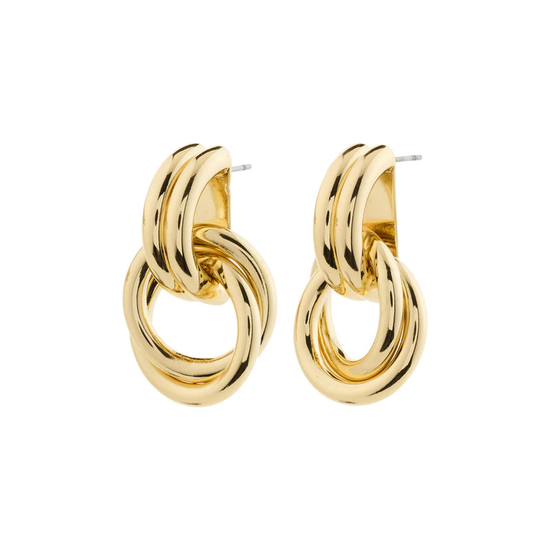 agni recycled knot hoop earrings