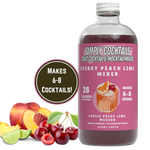 cherry & peach with lime - cocktail/mocktail mixer