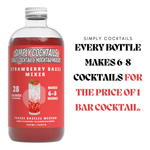 strawberry basil cocktail/mocktail mixer