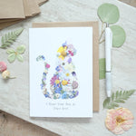 i hope your day is purr-fect pressed flower card