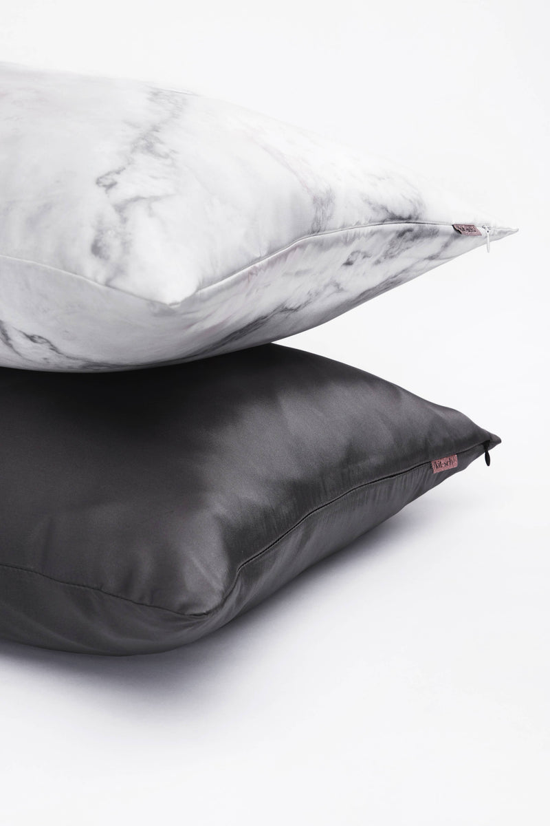 satin pillowcase- charcoal