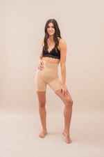contour lift shorts- tan