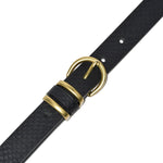 textured snakeskin belt with gold hardware