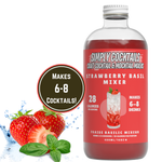 strawberry basil cocktail/mocktail mixer