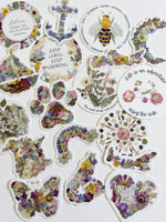 keep going, keep growing pressed flower 3” sticker