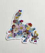 NL pressed flower map magnet 3”