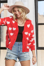 fuzzy heart cardi