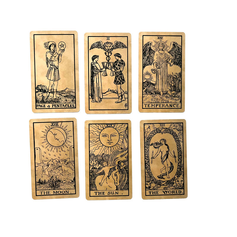 the tea-stained tarot & guide | linen finish