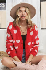 fuzzy heart cardi