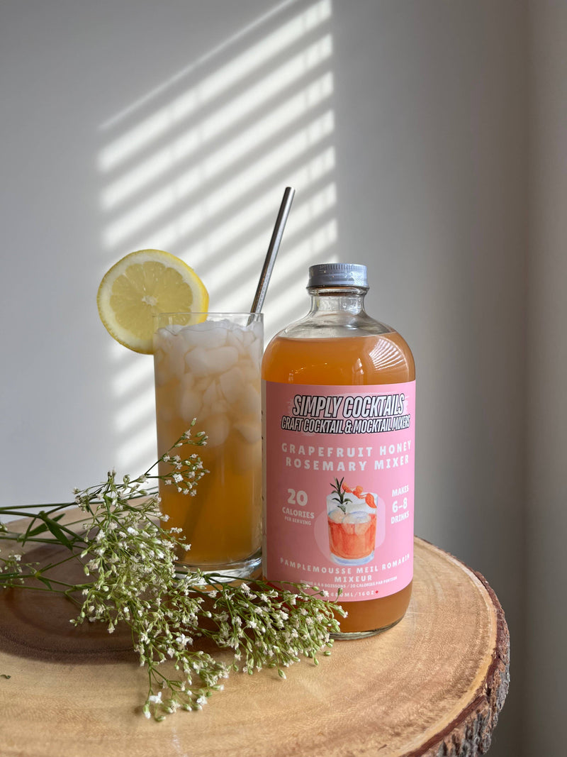 grapefruit rosemary - cocktail/mocktail mixer