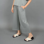 victoria soft knit cropped pants- sage