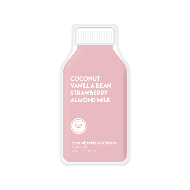 strawberries & cream raw juice sheet mask