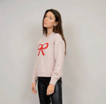 liselotte bow crewneck pullover