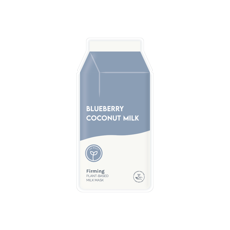 blueberry coconut milk plant based milk mask