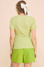 areum knot top- green apple