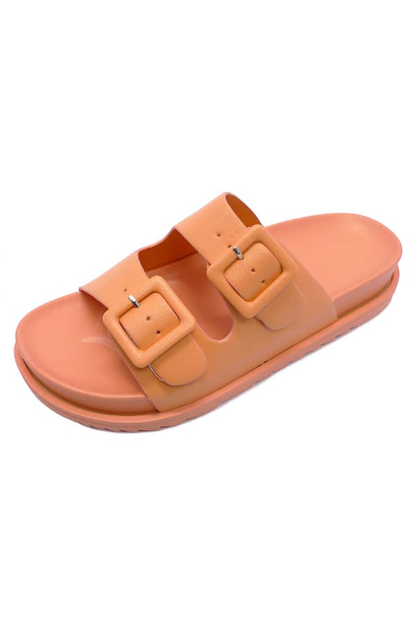 peach candy double strap sandal