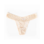 Mid-Rise Lace Thong: S/M (2-10) / Black
