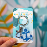 anchor floral keychain