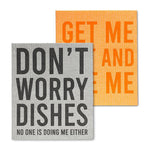 funny text dishcloths