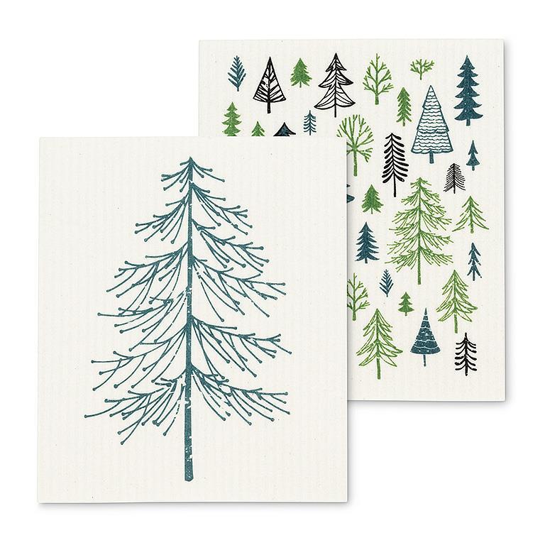 trees swedish dishcloths