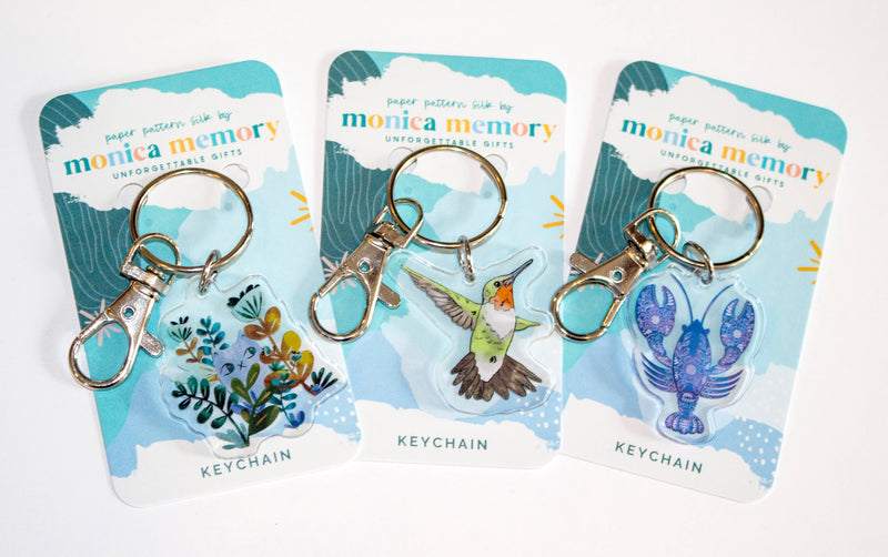 anchor floral keychain