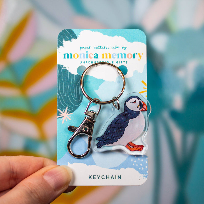 atlantic puffin keychain