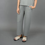 victoria soft knit cropped pants- sage