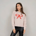 liselotte bow crewneck pullover