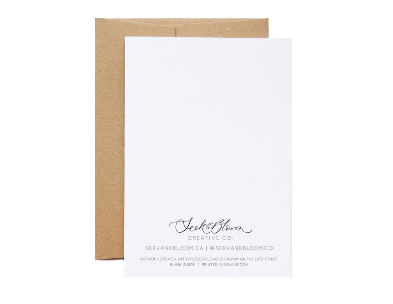 NL pressed flower map card