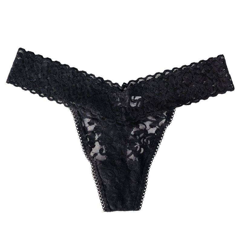Mid-Rise Lace Thong: 1XL-3XL (18-24) / Ivory