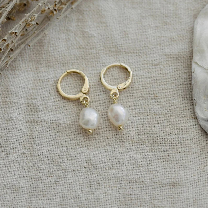 bitsy pearl hoops