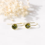 dazzle earrings- moss green