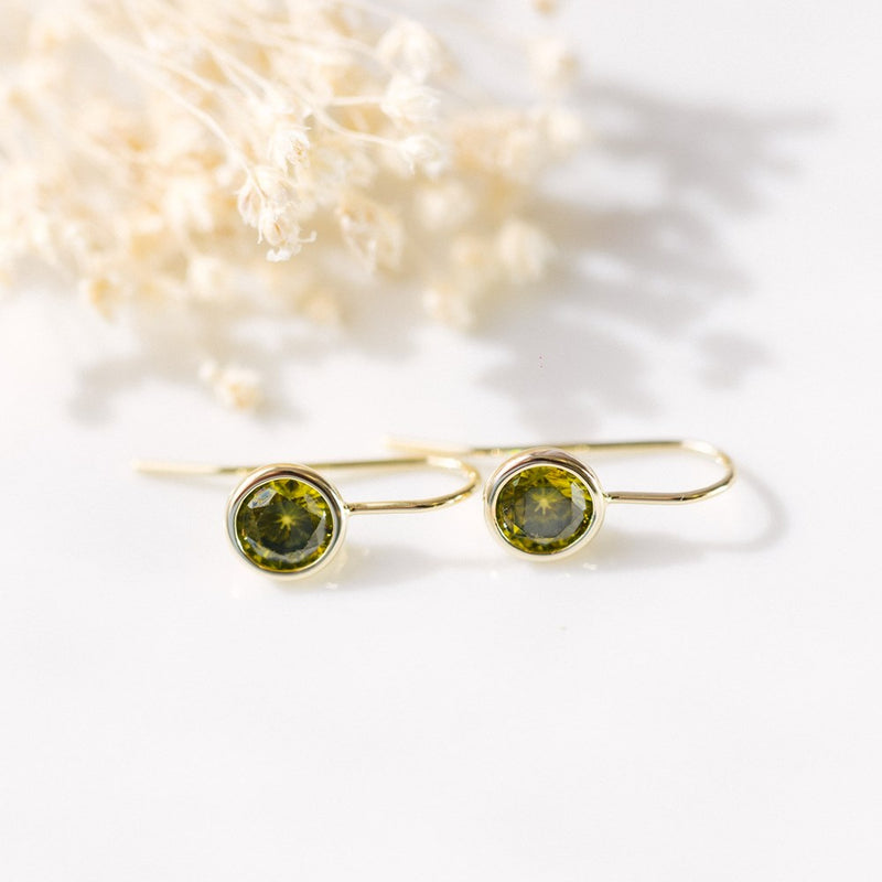 dazzle earrings- moss green