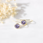 dazzle earrings- purple