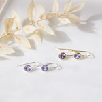 dazzle earrings- purple