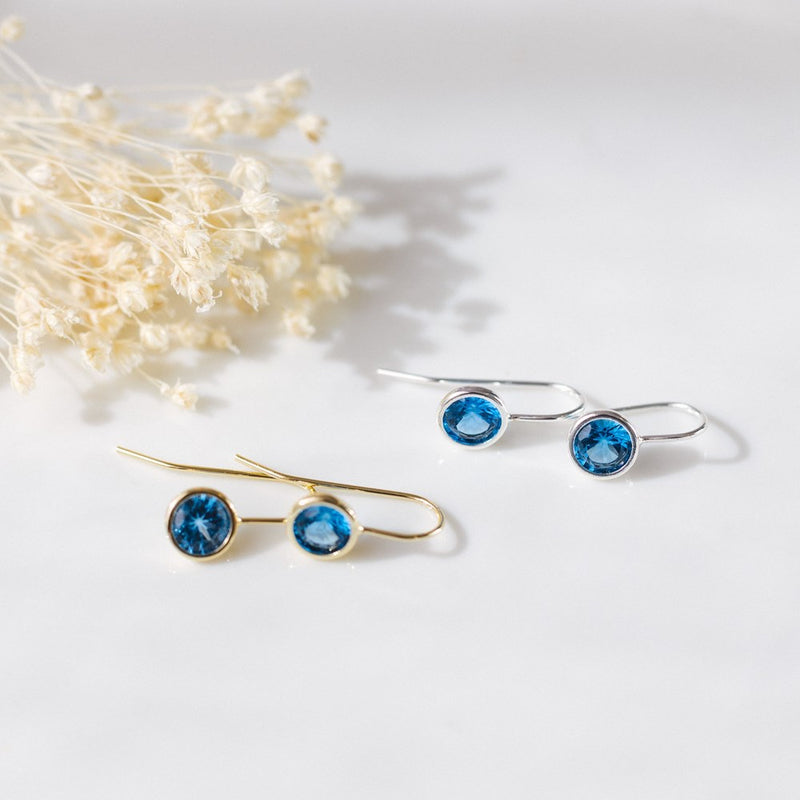 dazzle earrings- sky blue