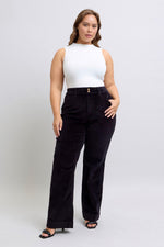 corduroy wide leg trouser- plus