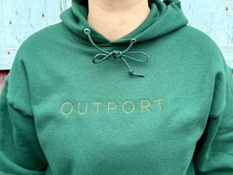 the outport hoodie- evergreen