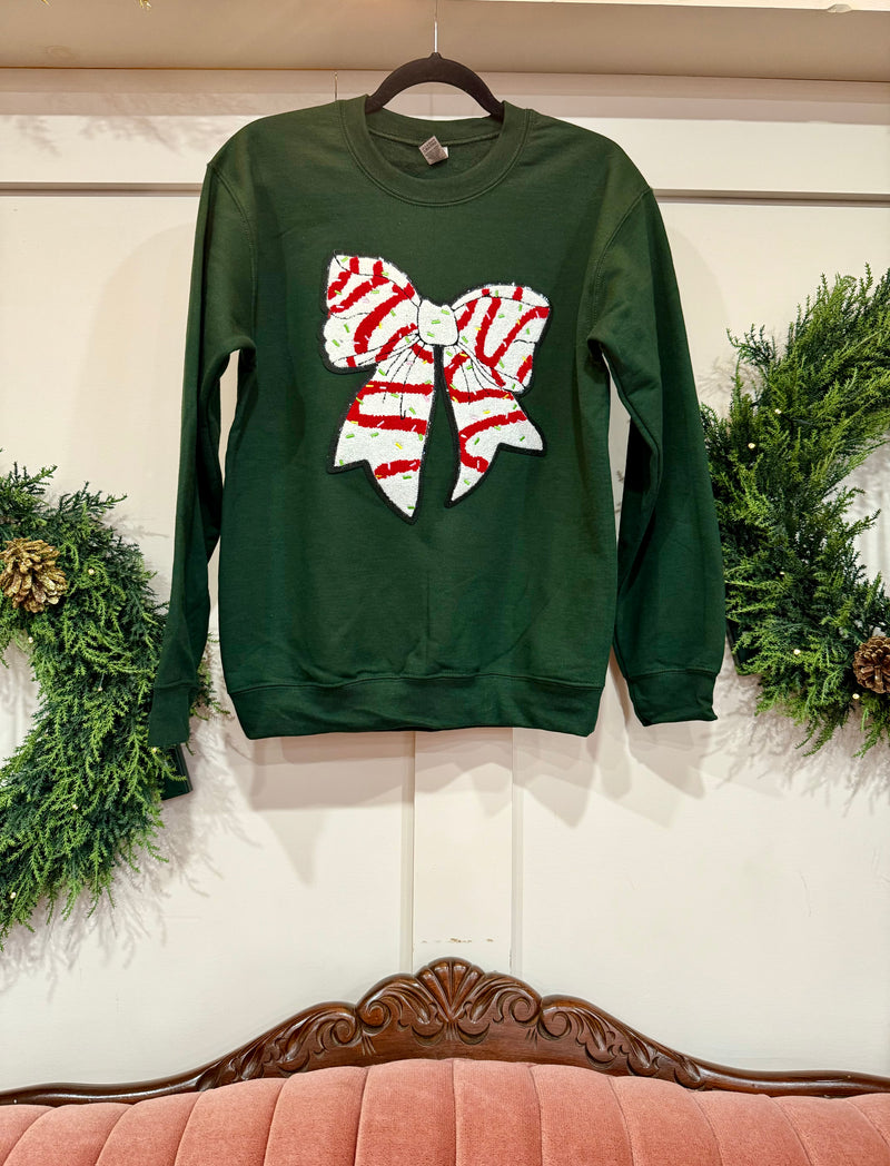 outport holiday crew- chenille bow