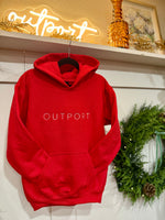 the outport youth hoodie- red heart