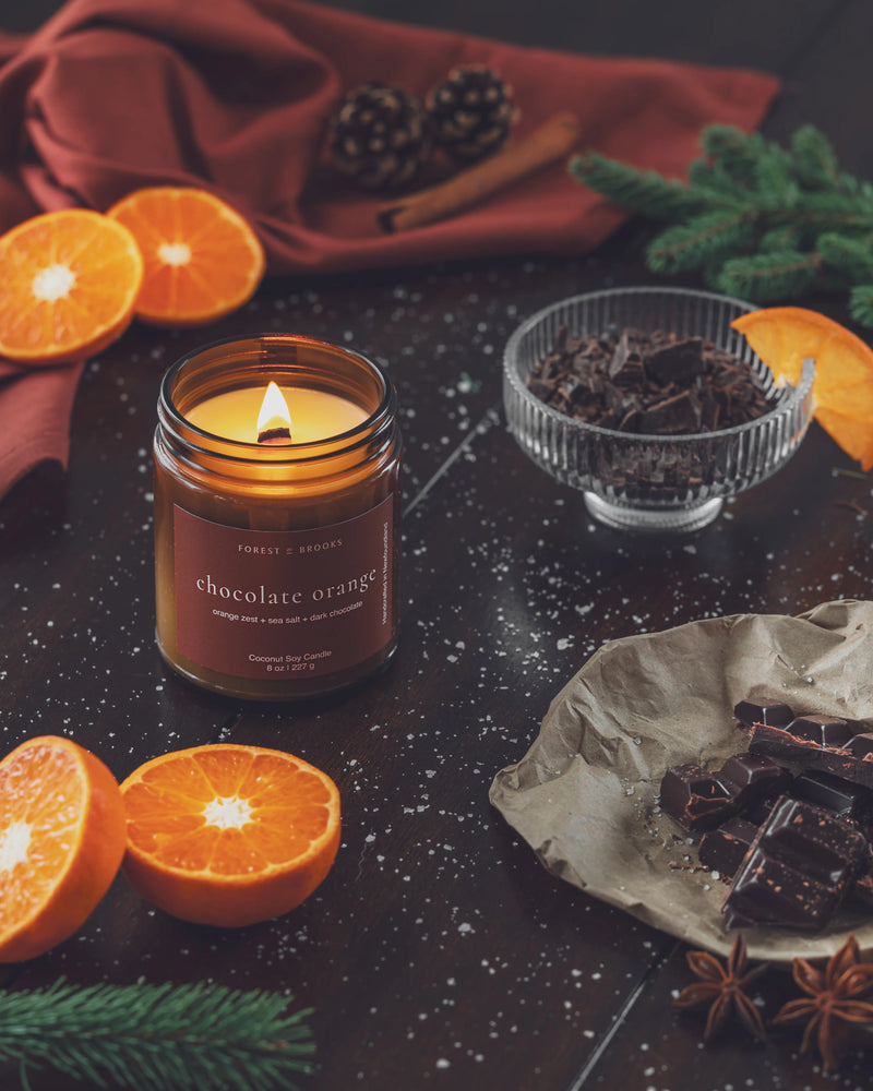 chocolate orange candle