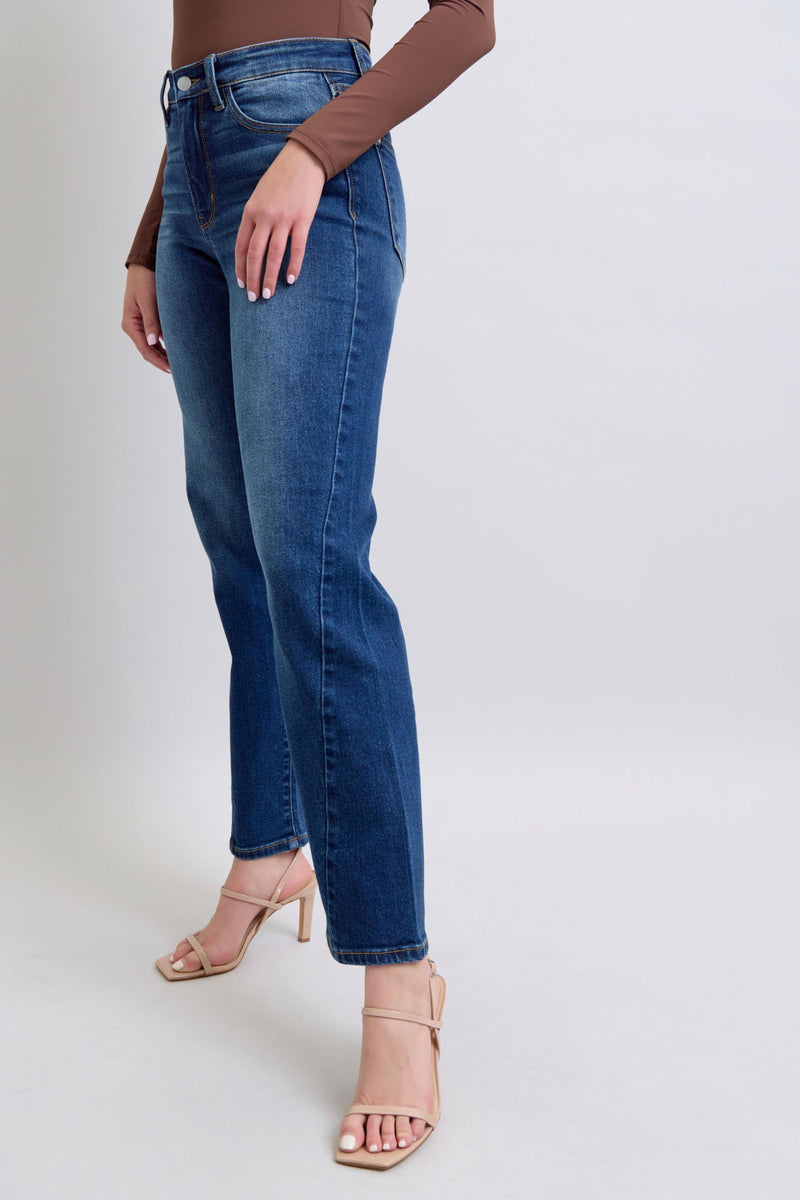 gabby side seam detail straight jeans